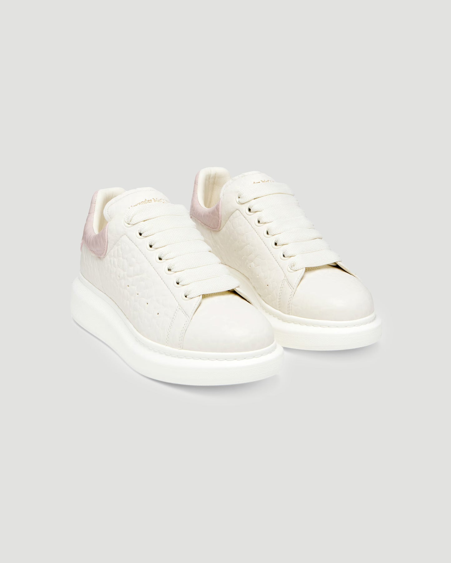 Oversized Sneaker in Off White And Pink