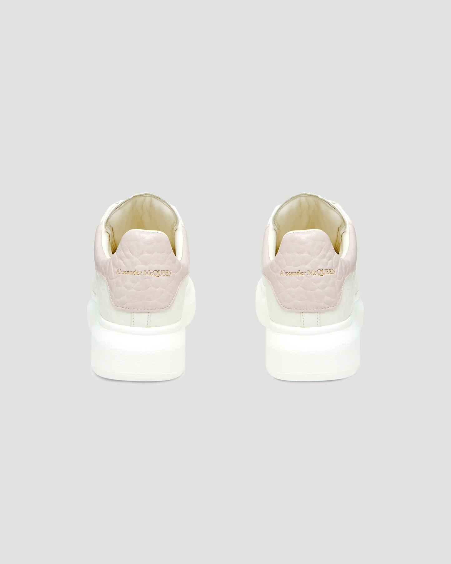 Oversized Sneaker in Off White And Pink