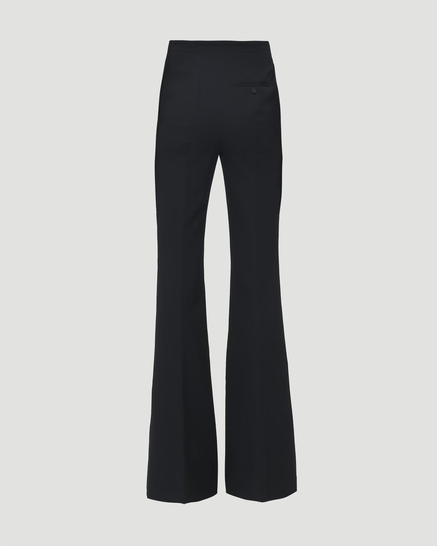 Fold-Over Waist Tailored Trousers in Black