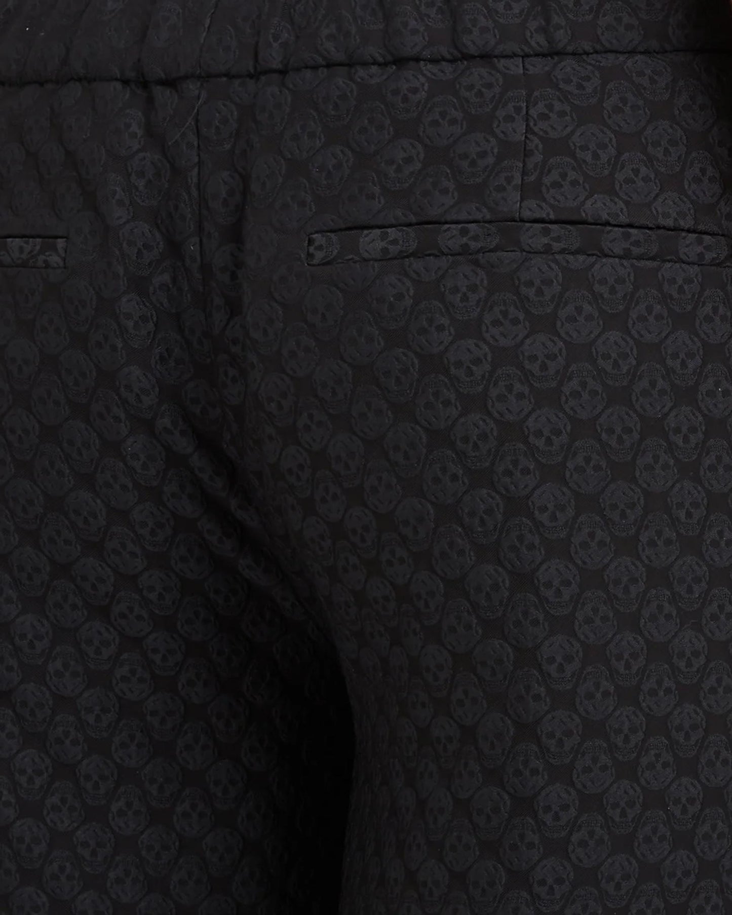Skull Jacquard Shorts in Black