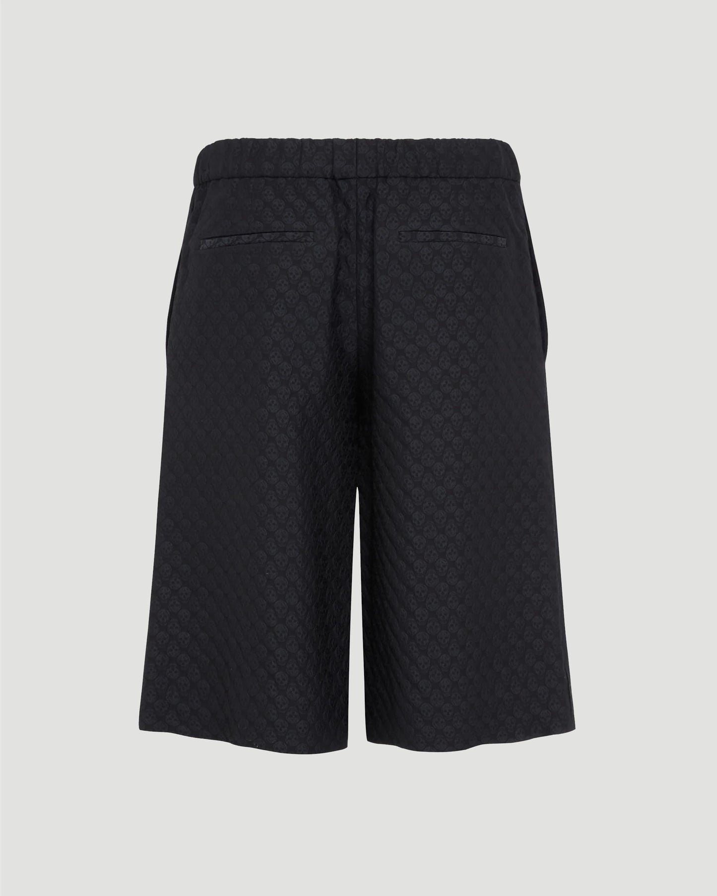 Skull Jacquard Shorts in Black