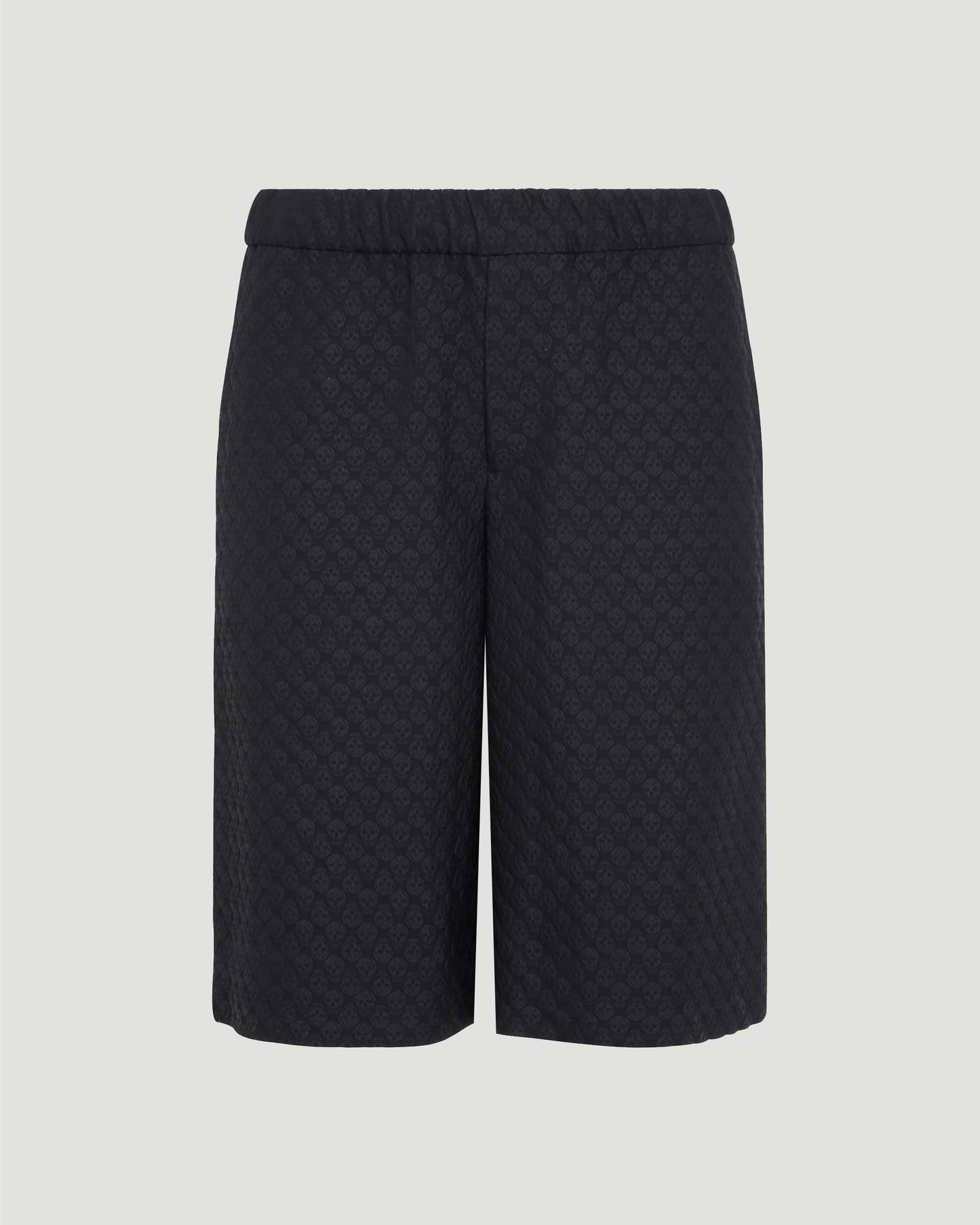 Skull Jacquard Shorts in Black