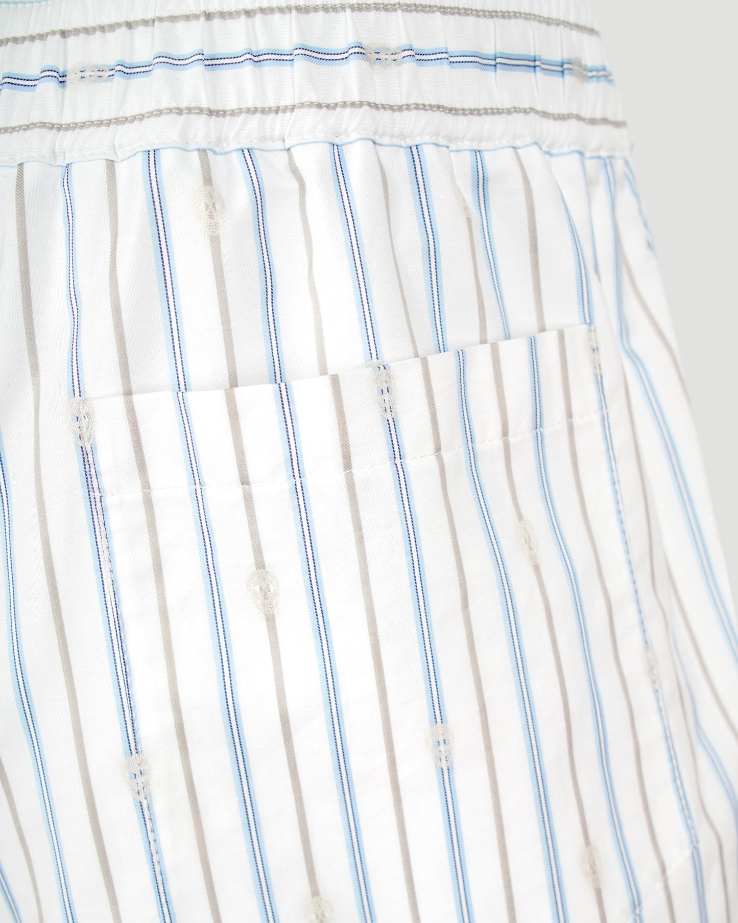 Striped Cotton Shorts