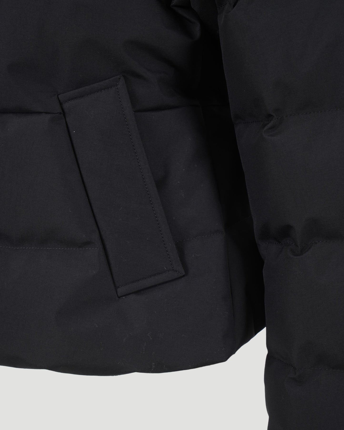 Cropped Down Jacket in Black