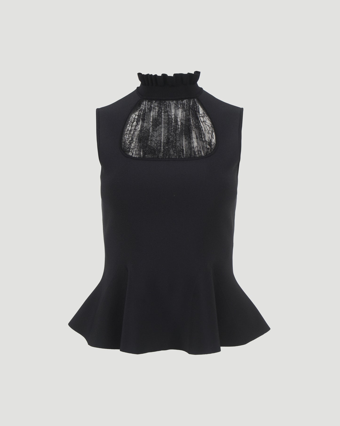 Lace Panel Top in Black