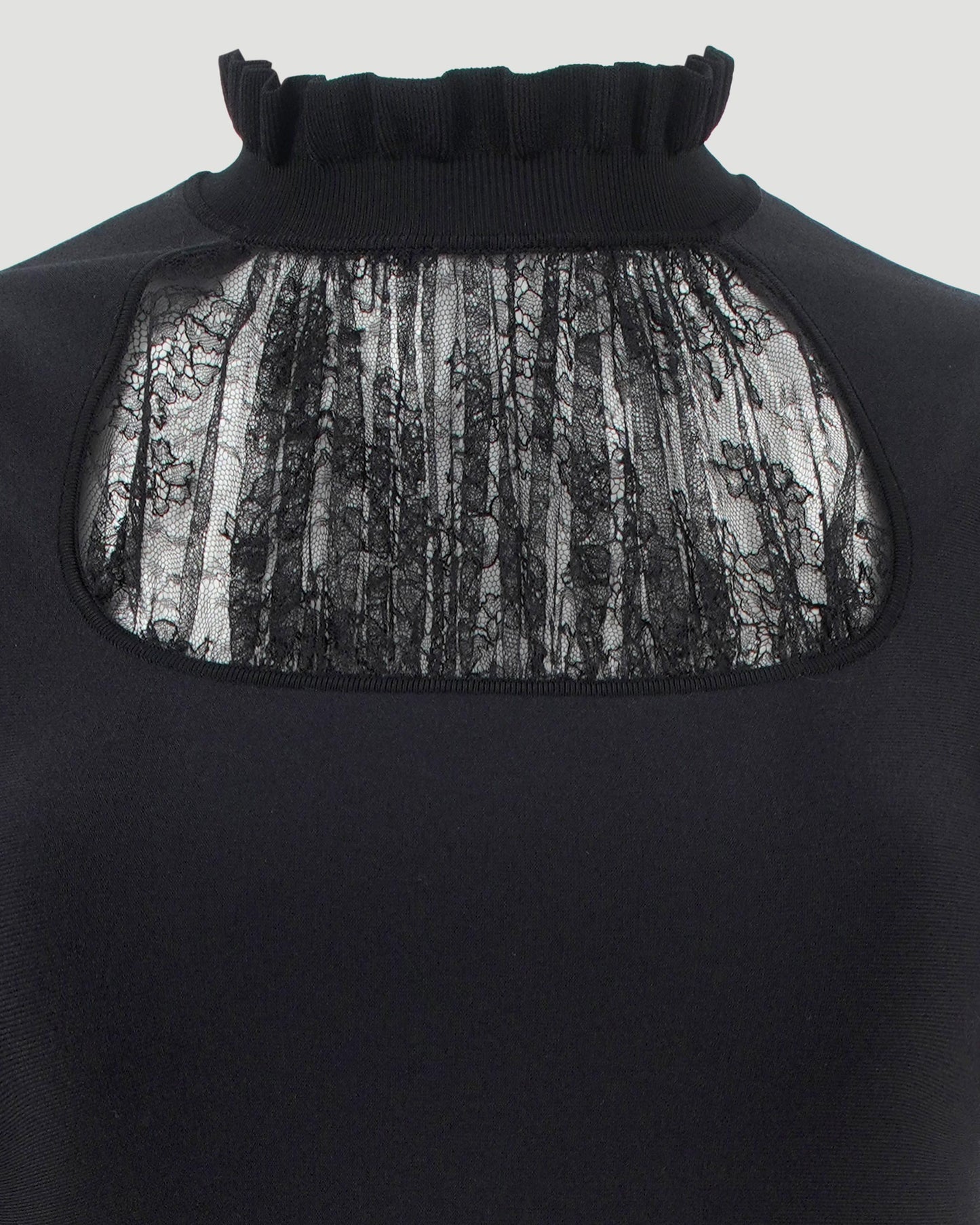 Lace Panel Top in Black