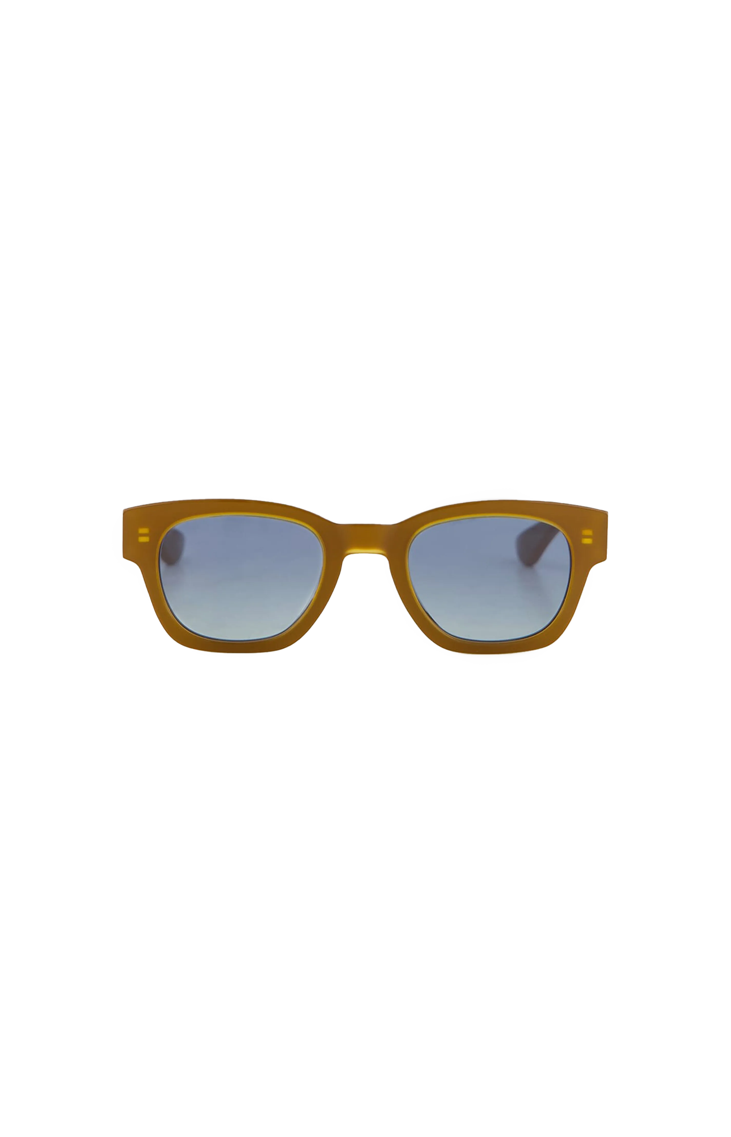 Alexander McQueen Rectangular Acetate Sunglasses in Brown/Blue — front view