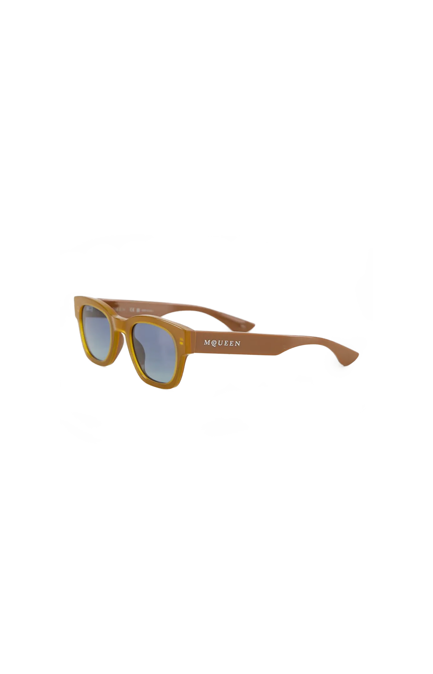 Rectangular Acetate Sunglasses in Brown/Blue