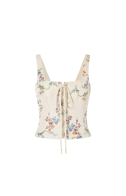 Summer Floral Corset Top