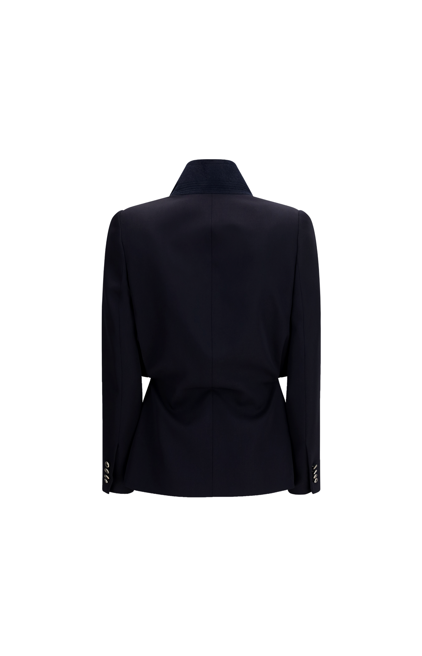 Folded Lapel Single-Breasted Jacket