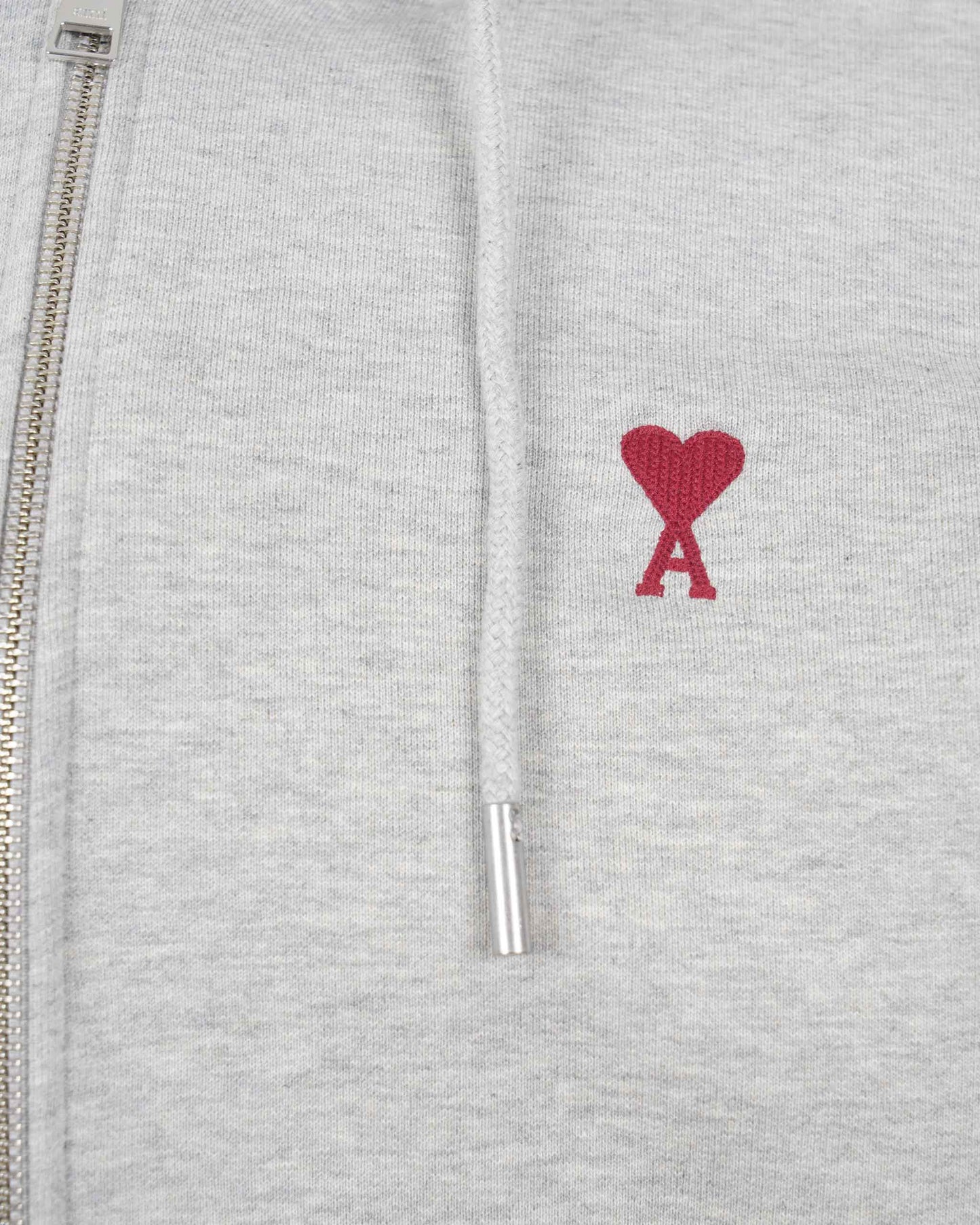 Zipped Hoodie in Ash Grey