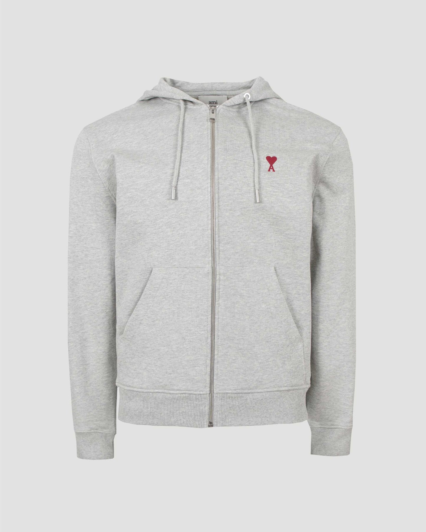 Zipped Hoodie in Ash Grey
