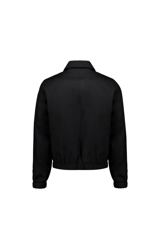 Ami Paris Wool Padded Jacket with Ami de Coeur in Black — product photo 2