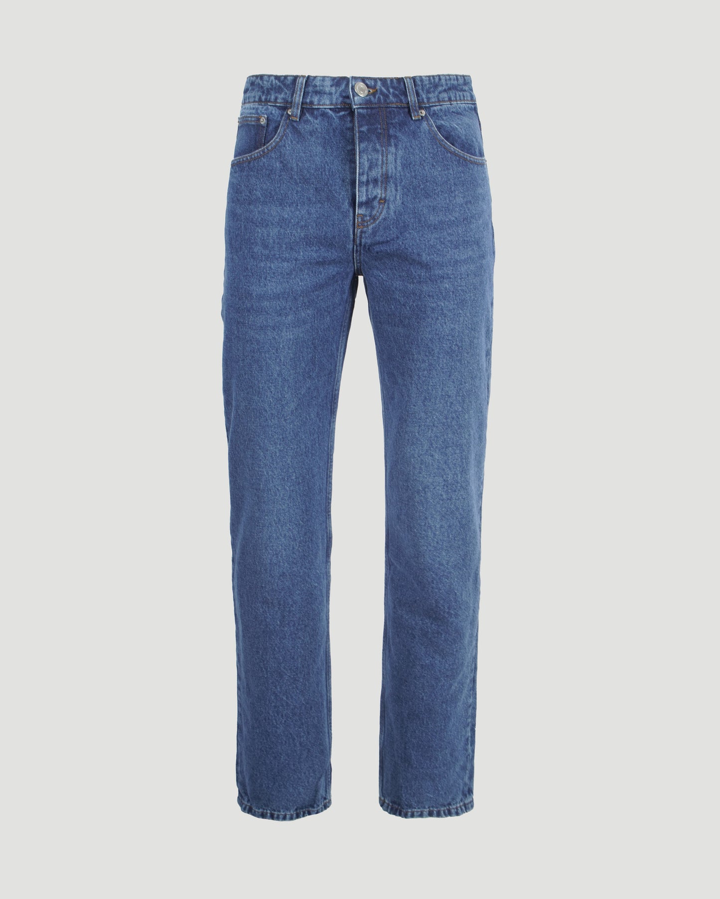 STRAIGHT LEG JEANS IN USED BLUE