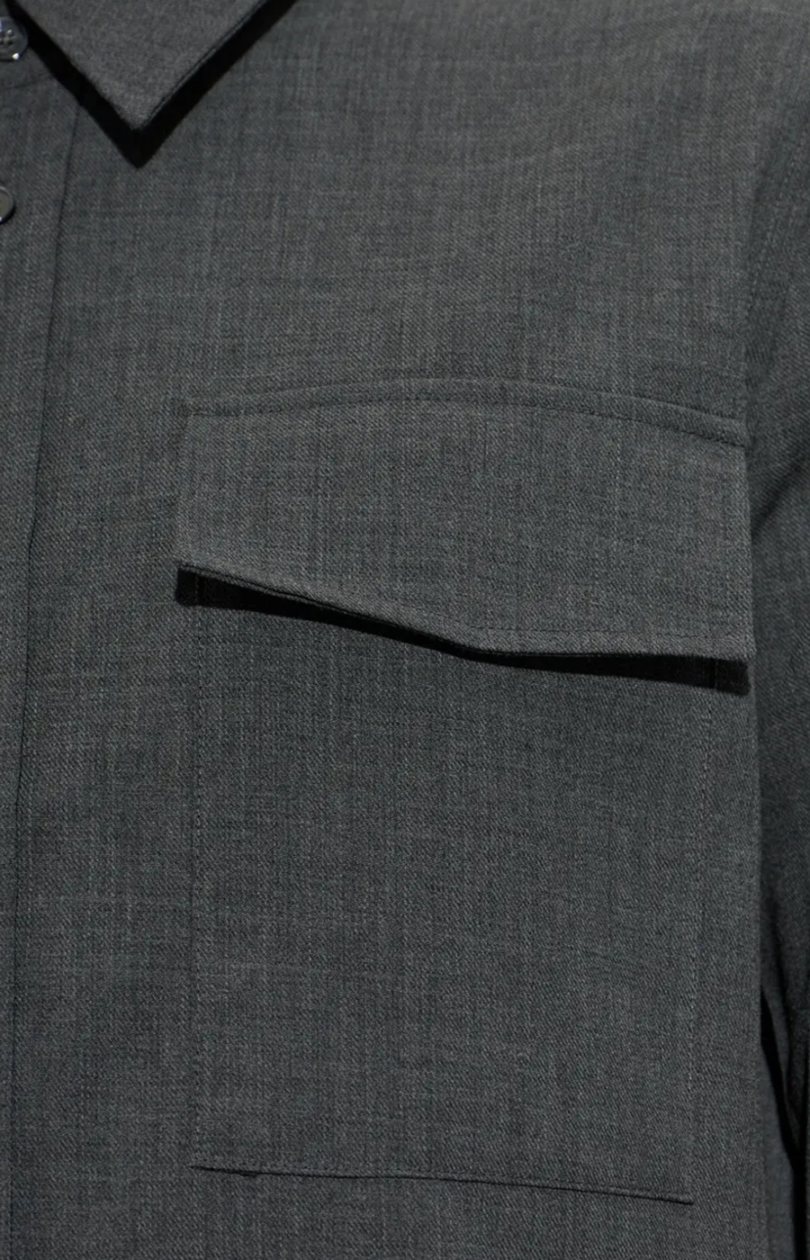 Ami Paris Wool Shirt in Carbon Grey — product photo 2