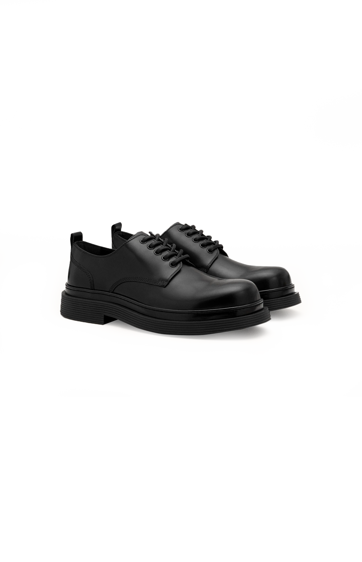 Ami Paris Leather Derbies Shoes in Black — product photo 2