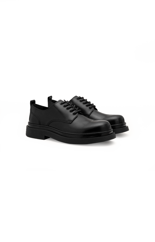 Ami Paris Leather Derbies Shoes in Black — product photo 2