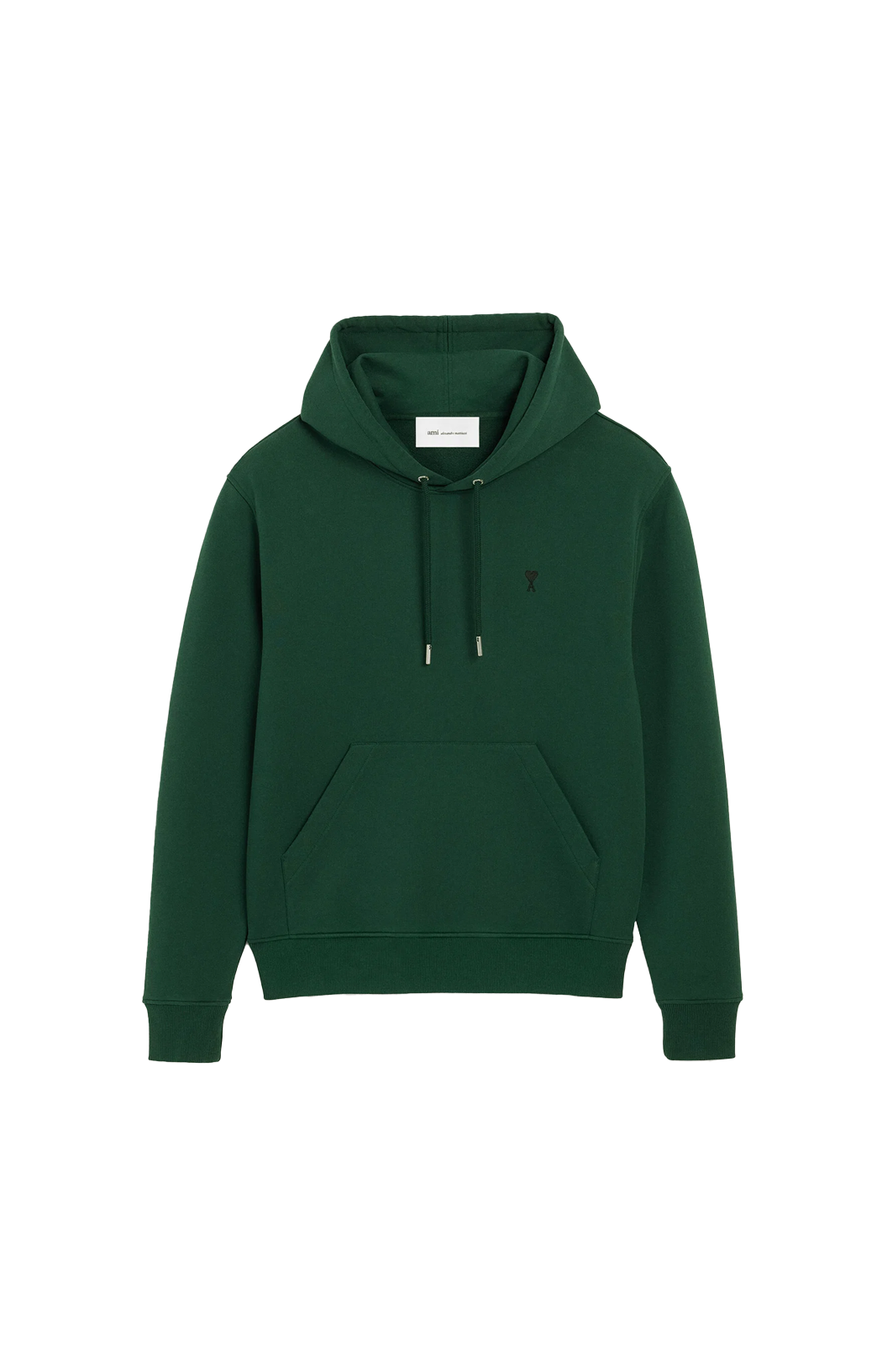 Green Cotton Hoodie with Ami de Coeur