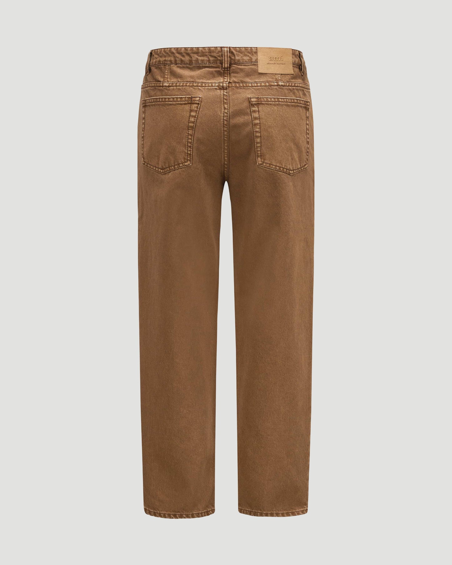 Cotton Tapered Fit Jeans in Hazelnut
