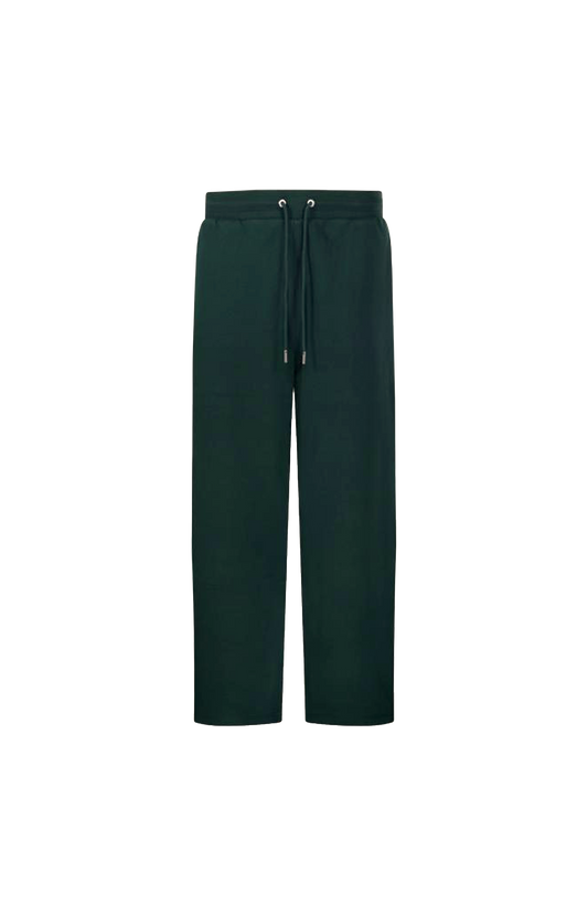 Ami Paris Track Pants with Ami de Coeur in Bottle Green — front view