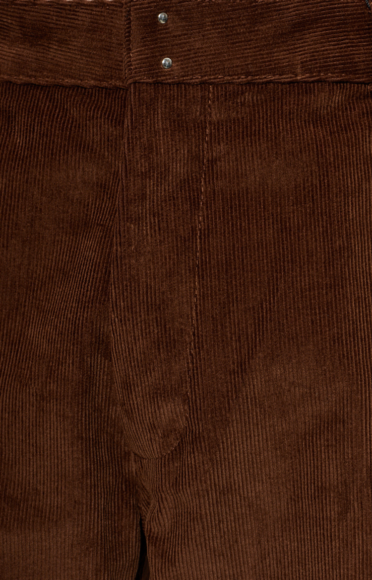 Ami Paris Straight-Leg Corduroy Trousers in Brown — product photo 2