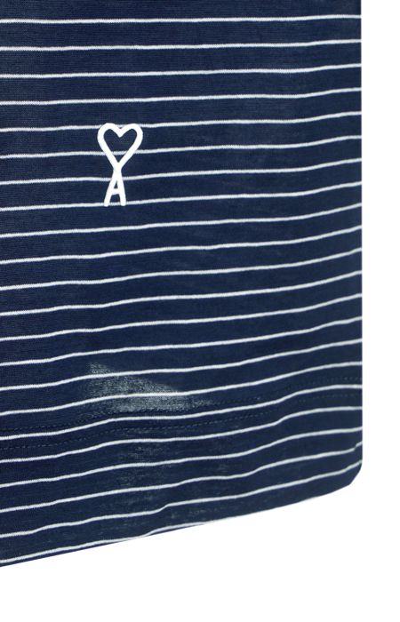 Blue Striped Cotton Ami De Coeur T-shirt