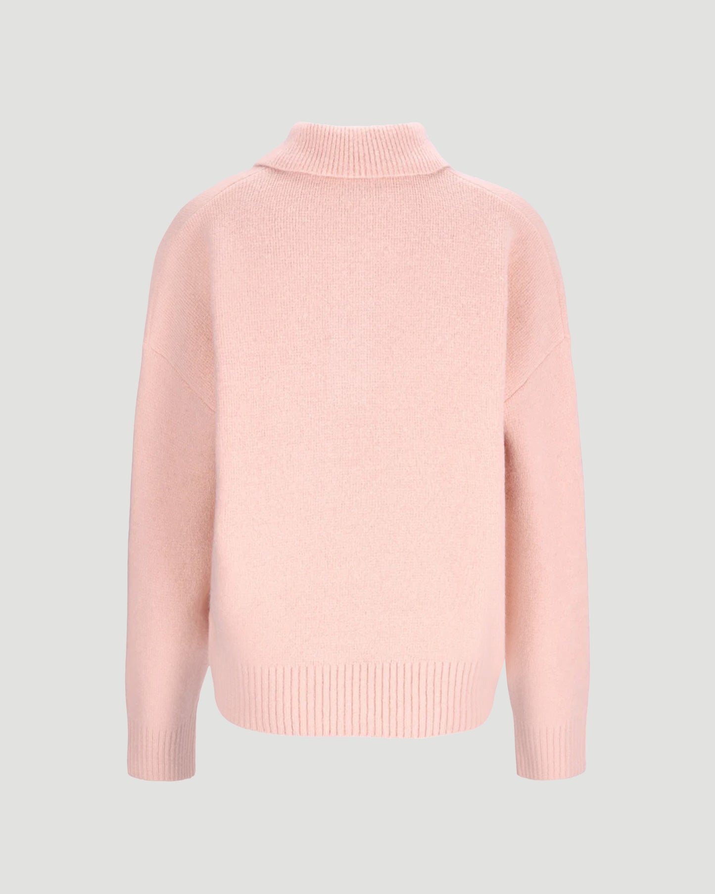 Alpaca Ami De Coeur Polo Sweater in Powder