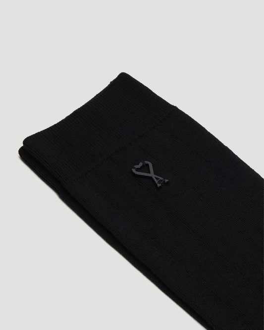 Ami Paris Ami Socks In Silk in Black — product photo 2