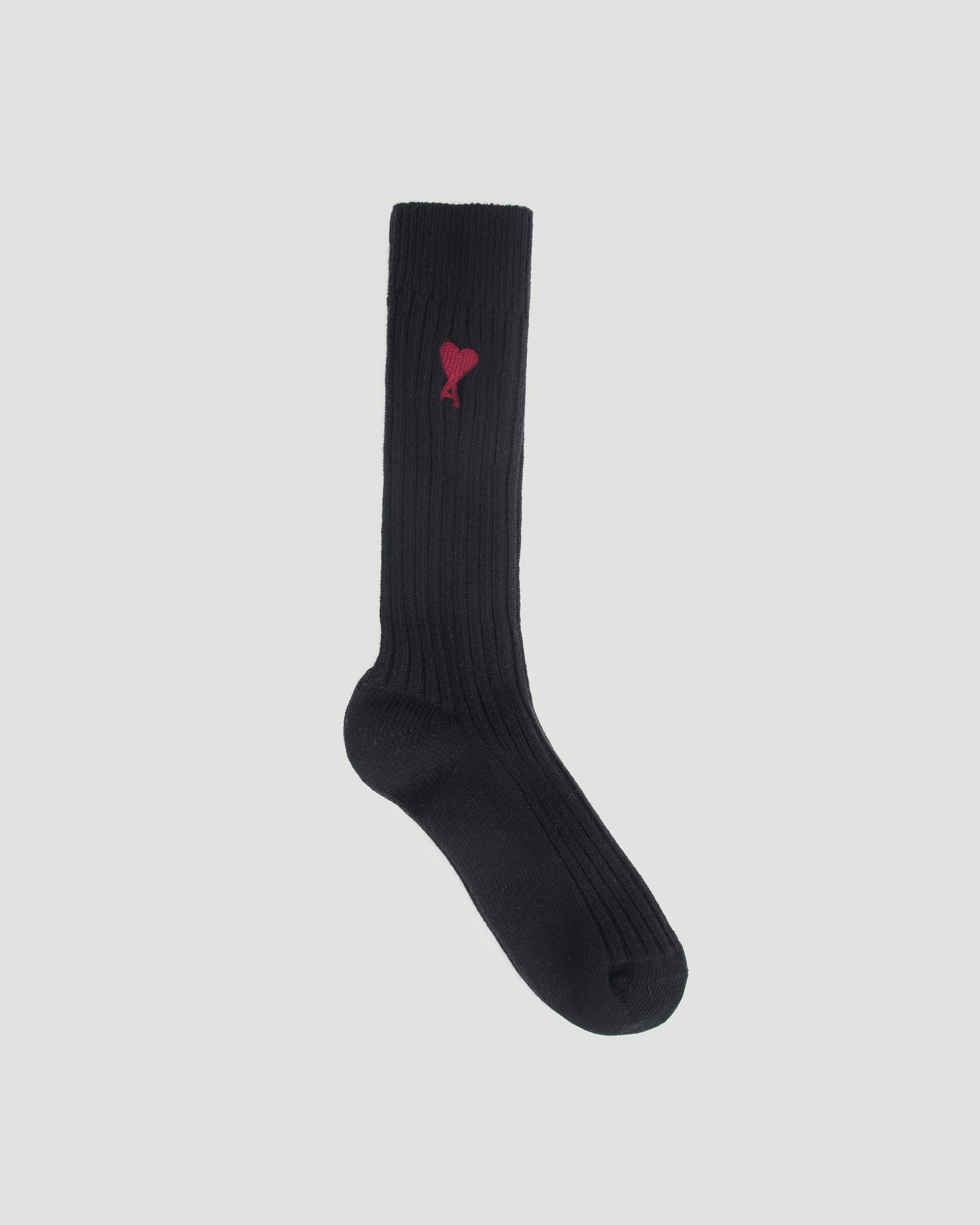 Ami Paris 3 PACK SOCKS AMI DE COEUR IN BLACK — front view