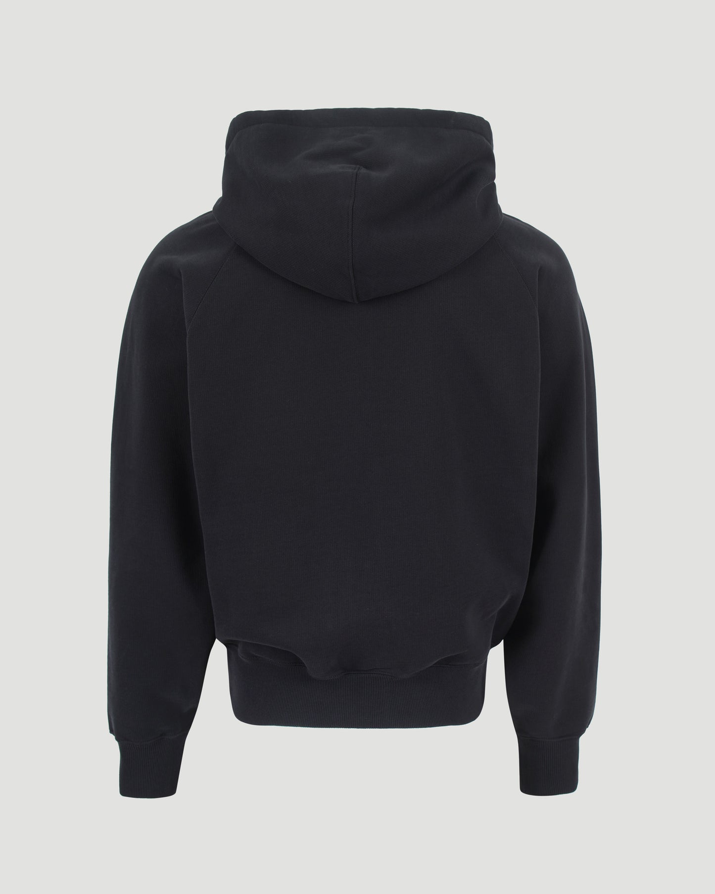 ZIPPED HOODIE IN BLACK