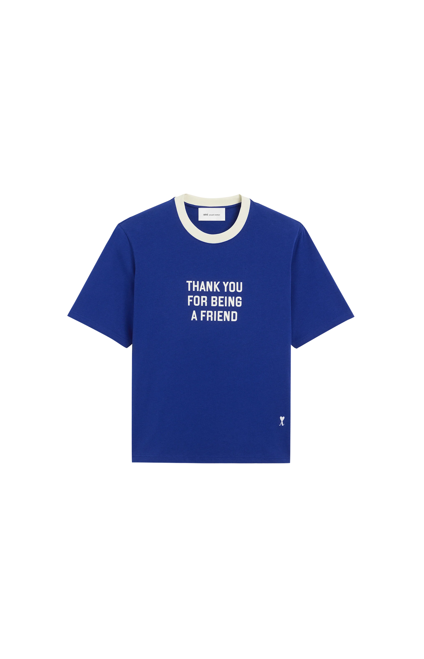 Blue Printed Cotton "Thank You For Being a Friend" T-Shirt