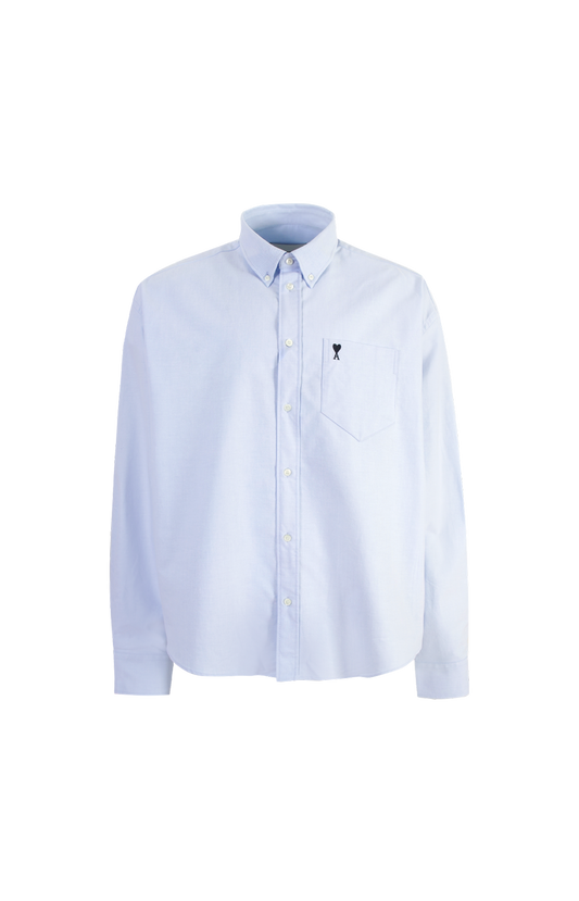 Blue Cotton Ami De Coeur Oxford Shirt
