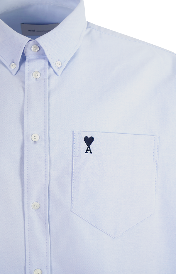 Blue Cotton Ami De Coeur Oxford Shirt