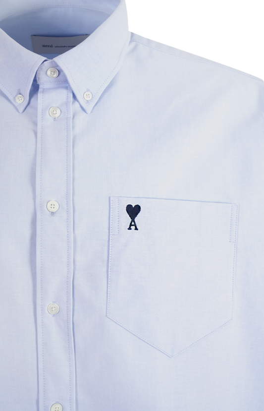 Blue Cotton Ami De Coeur Oxford Shirt