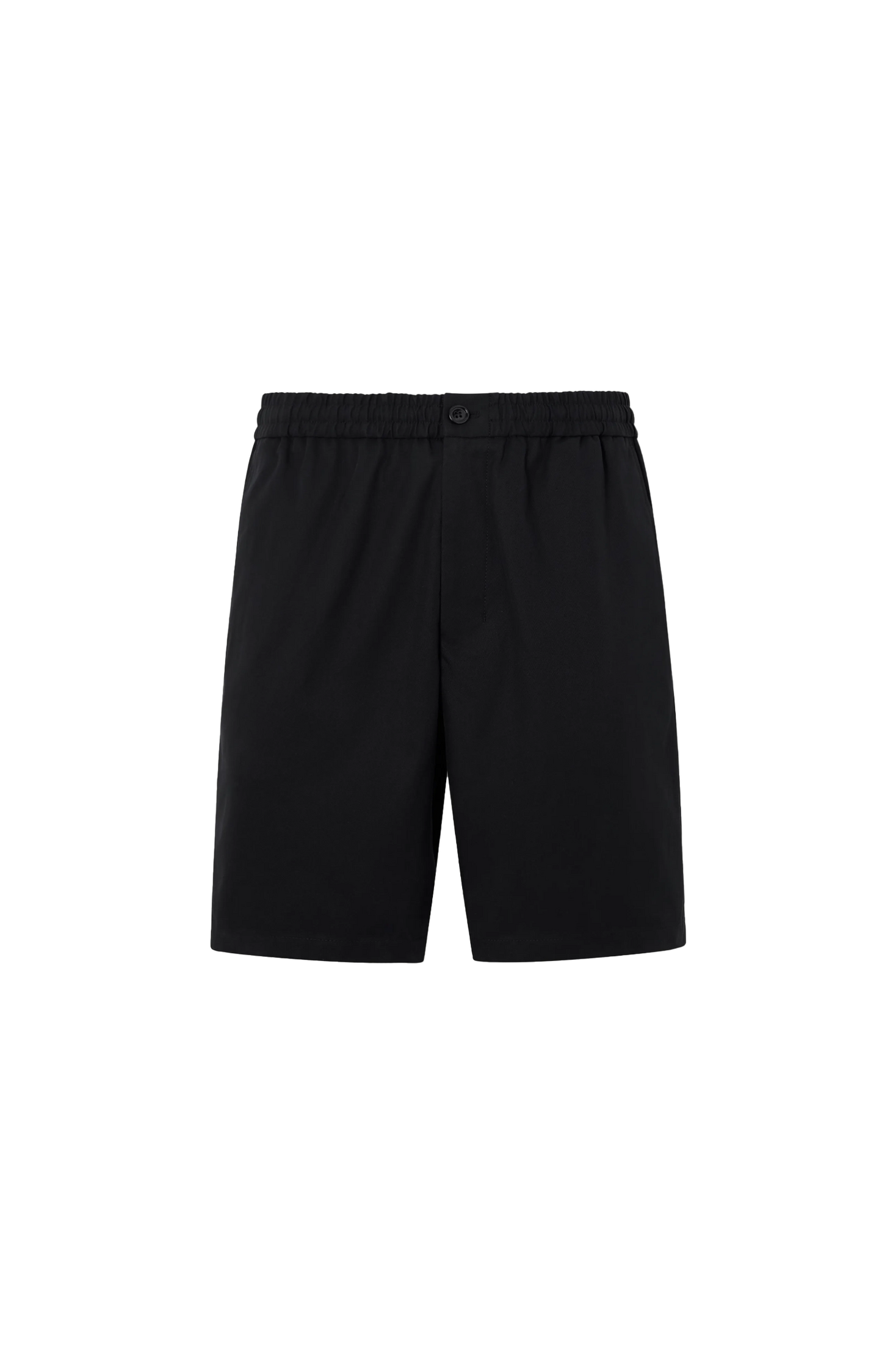 Black Blended Linen Elasticated Waist Ami De Coeur Shorts