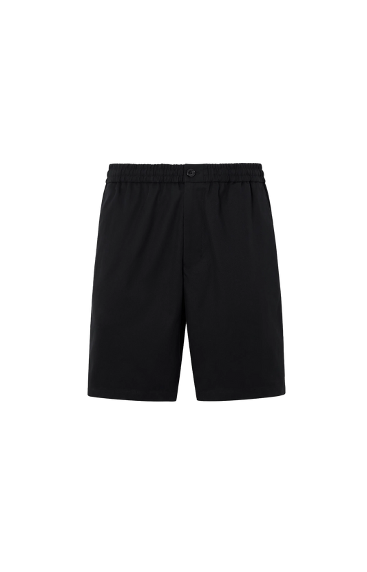 Black Blended Linen Elasticated Waist Ami De Coeur Shorts