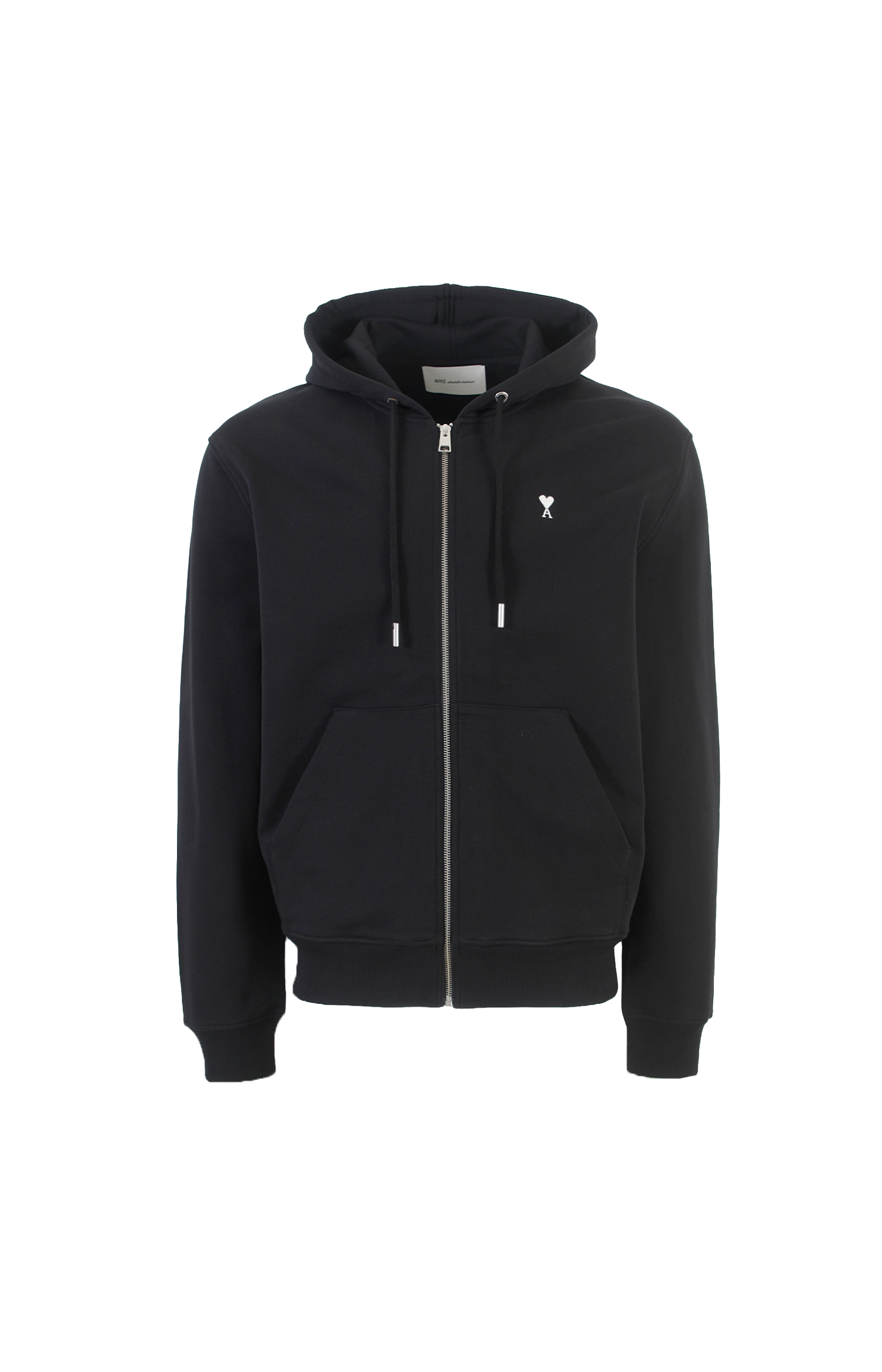 Black zipped-up hoodie 