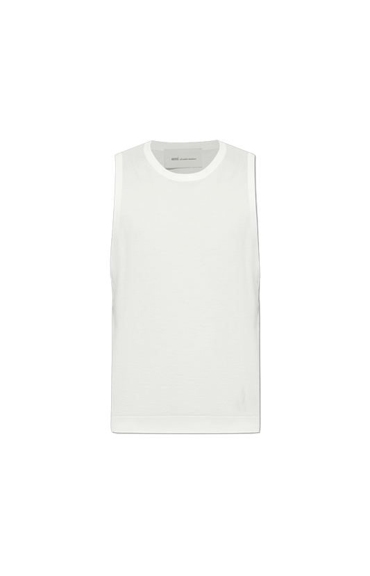 White Cotton Tank Top