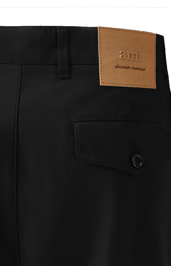 Black Cotton Carrot Oversized Trousers