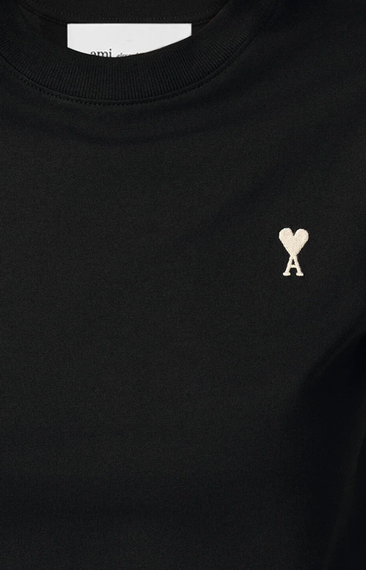 Black Cotton Ami De Coeur T-shirt
