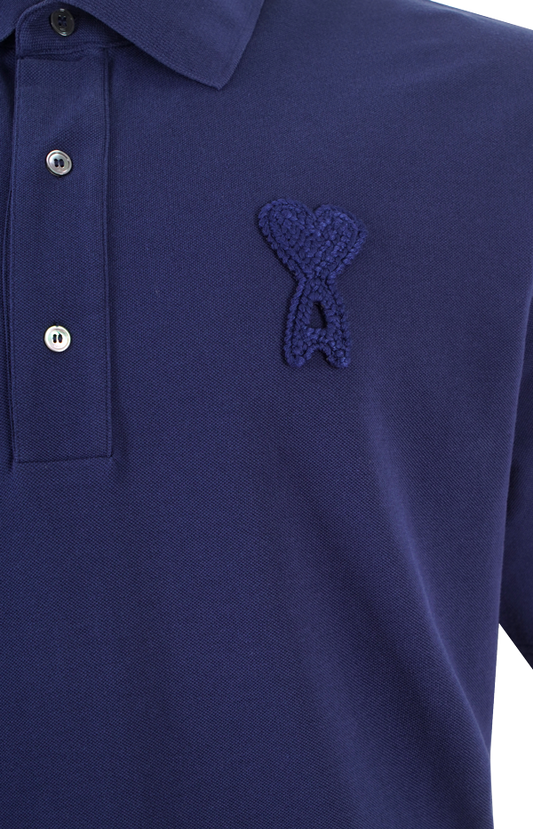 Cotton Ami De Coeur Knitted Patch Polo