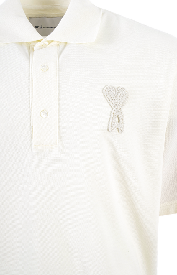 Cotton Ami De Coeur Knitted Patch Polo
