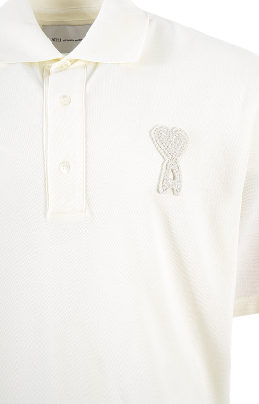 Cotton Ami De Coeur Knitted Patch Polo