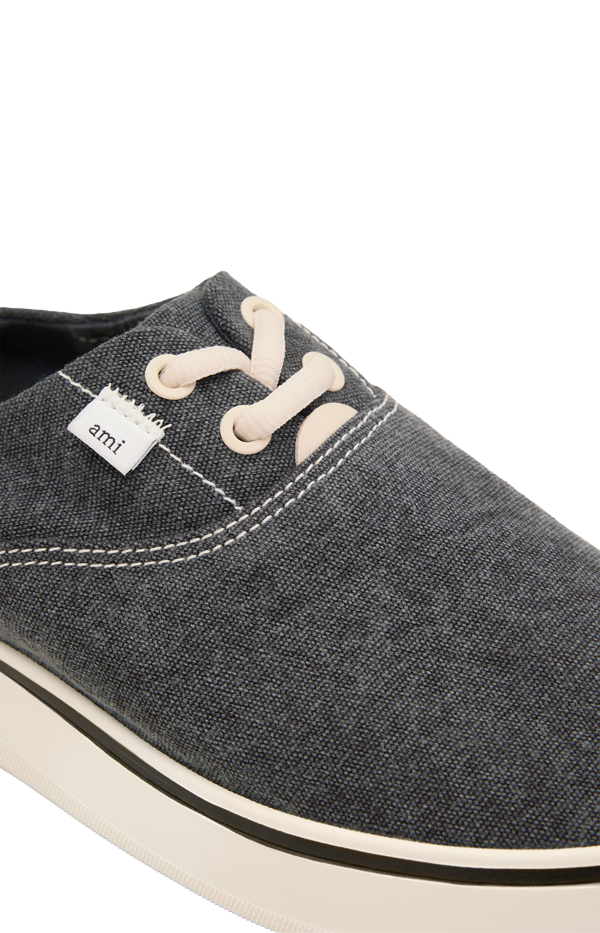 Blue Cotton Tennis Sneakers