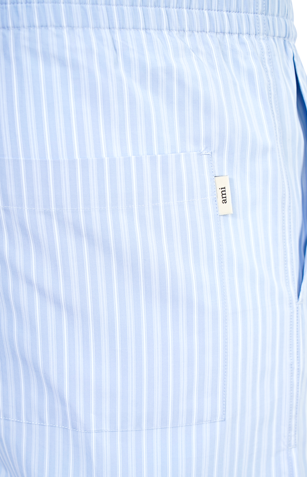 White Cotton Elasticated Shorts