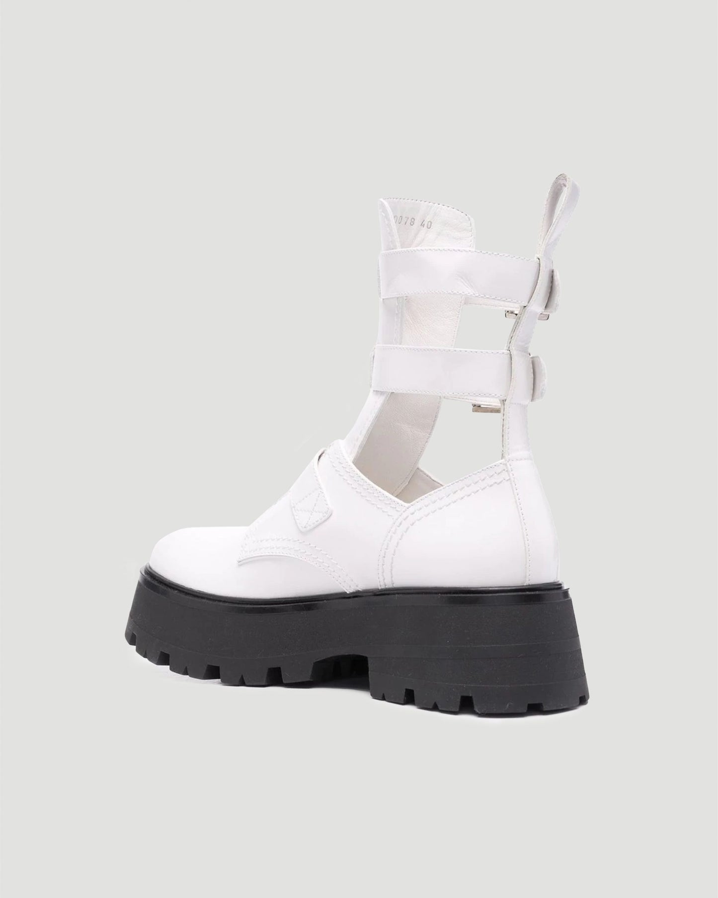 Rave Buckle Boot in White
