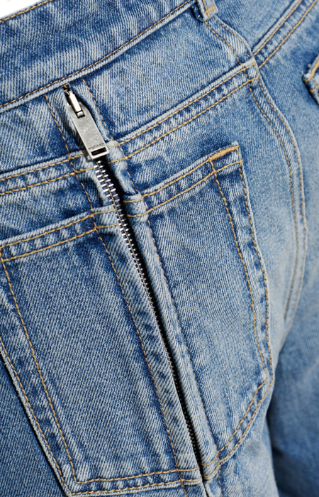 Straight-Leg Jeans with Zip Details