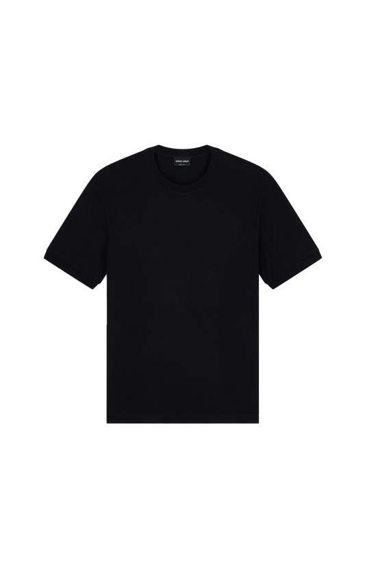 T-Shirt Regular Fit in Viscose and Cashmere Jacquard Jersey