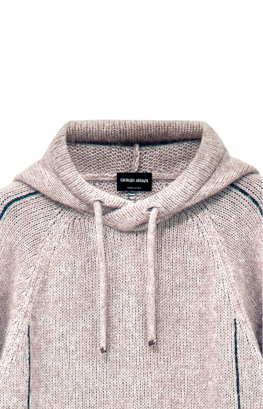 Sweater Oversized Plain Knit in Alpaca and Wool