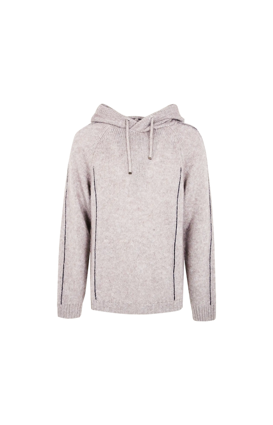Sweater Oversized Plain Knit in Alpaca and Wool